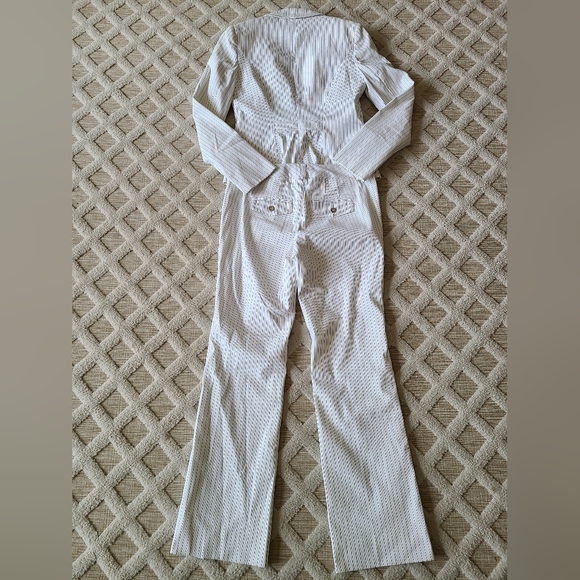 White House Black Market Women's Pinstripe Blazer Set Black & White Classic - Picture 3 of 14